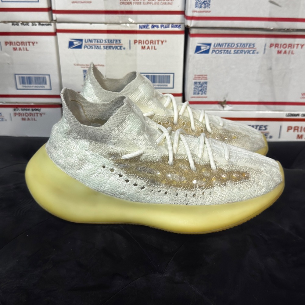 Size 9 - Adidas Yeezy Boost 380 Calcite Glow Mens Sneakers White GZ8668